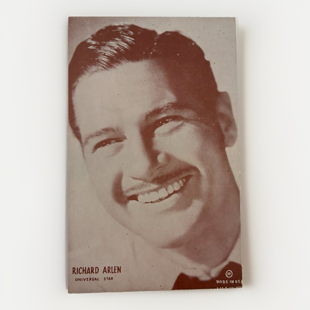 Richard Arlen Universal Star Mutoscope Arcade Card Vintage 1940s Movie Star